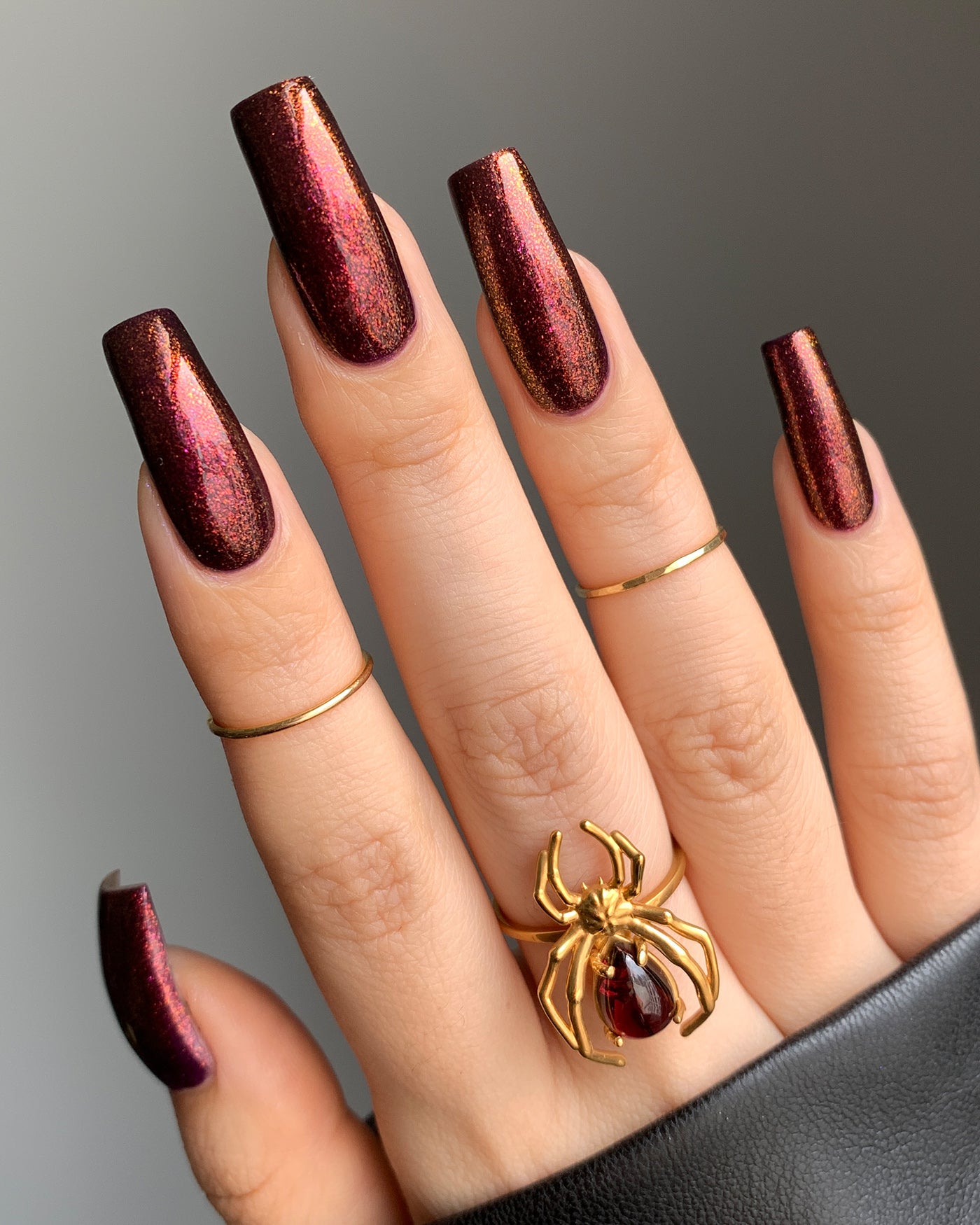 Marie June Spider Ring - Natural Garnet