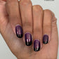 The Firebird shimmering purple-to-black gradient glitter nails glossy finish