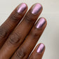 Shimmering lavender metallic Nightbreak nail polish in two coats