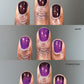 The Firebird purple glitter nail polish gradient burgundy to purple