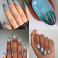 Spirit Water nail polish in Lacquer Set, teal-blue gradient with glitter