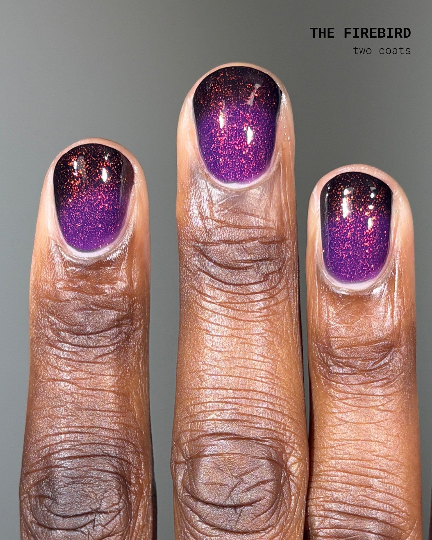 Purple gradient nail polish with glitter in Band Of Misfits II Set