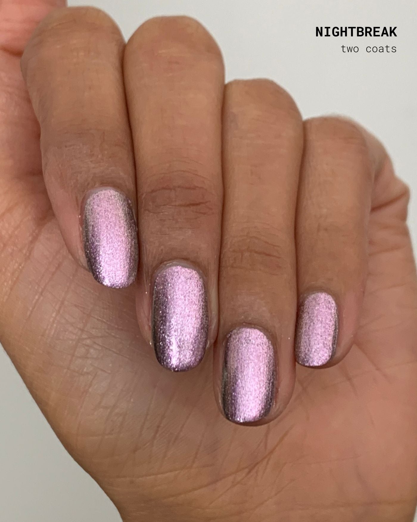 Shimmering lavender metallic nail polish, two-coat finish, Band Of Misfits II Set