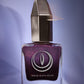 The Firebird shimmering purple nail polish in square glass bottle