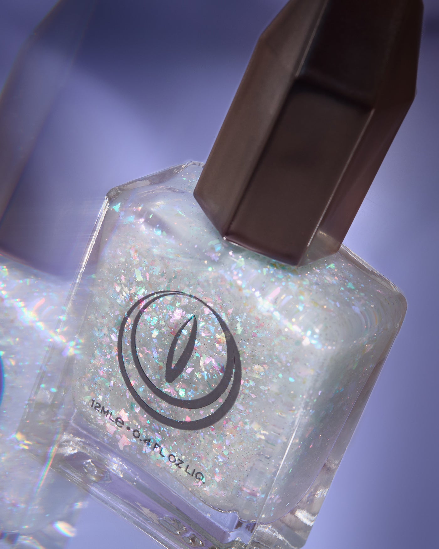 Sugar and Spice Topper glittery white nail polish bottle