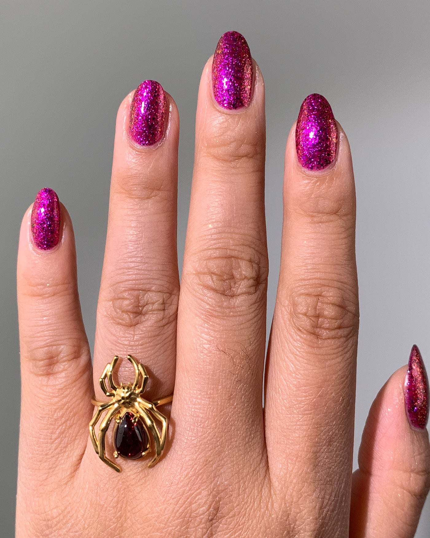 Marie June Spider Ring - Natural Garnet preview